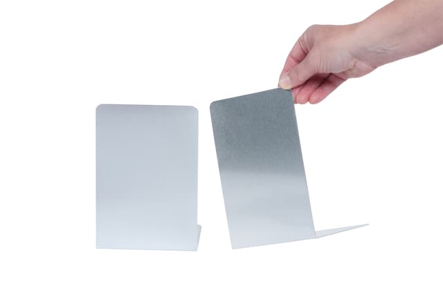 Boekensteun MAUL aluminium 12x12x17.5cm set 2 zilver 3