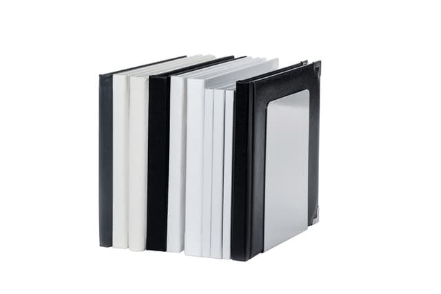 Boekensteun MAUL aluminium 12x12x17.5cm set 2 zilver 5