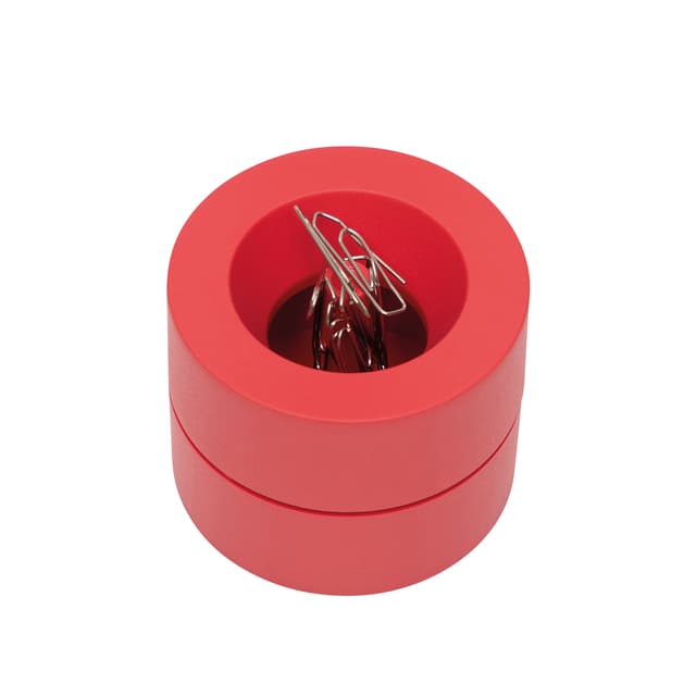 Papercliphouder MAULpro magnetisch recycled Ø73x60mm rood 2