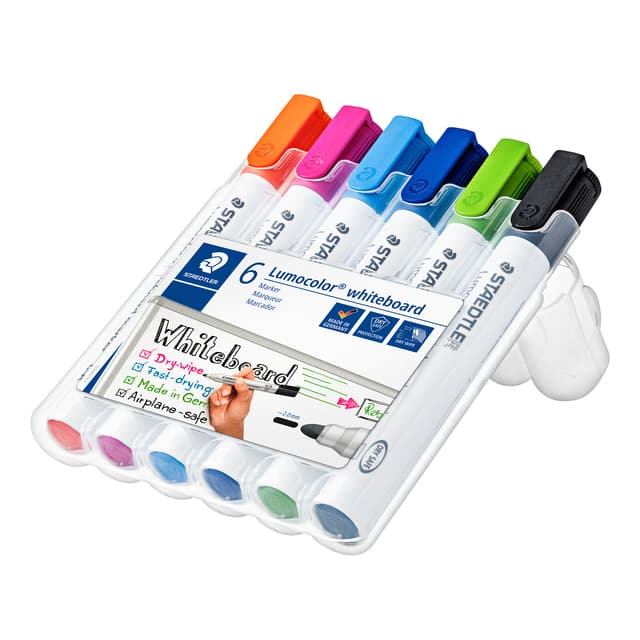 Whiteboardmarker Staedtler Lumocolor 351 set à 6 stuks fun assorti 2