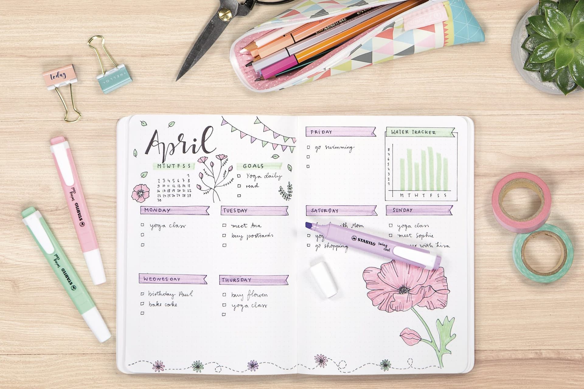 Markeerstift STABILO Swing cool 275/4 pastel assorti etui à 4 stuks 2