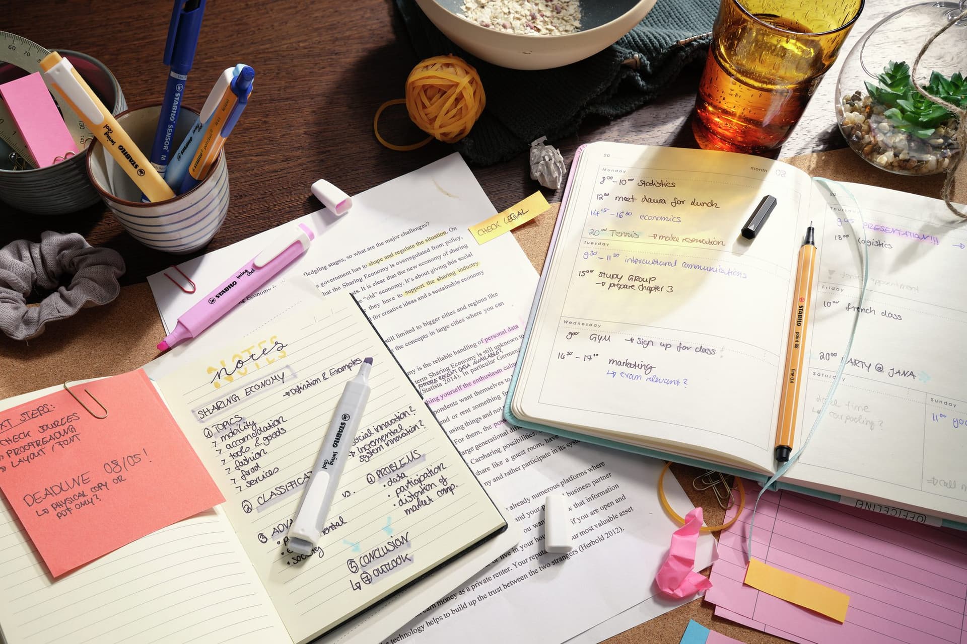 Markeerstift STABILO Swing cool 275/4 pastel assorti etui à 4 stuks 4