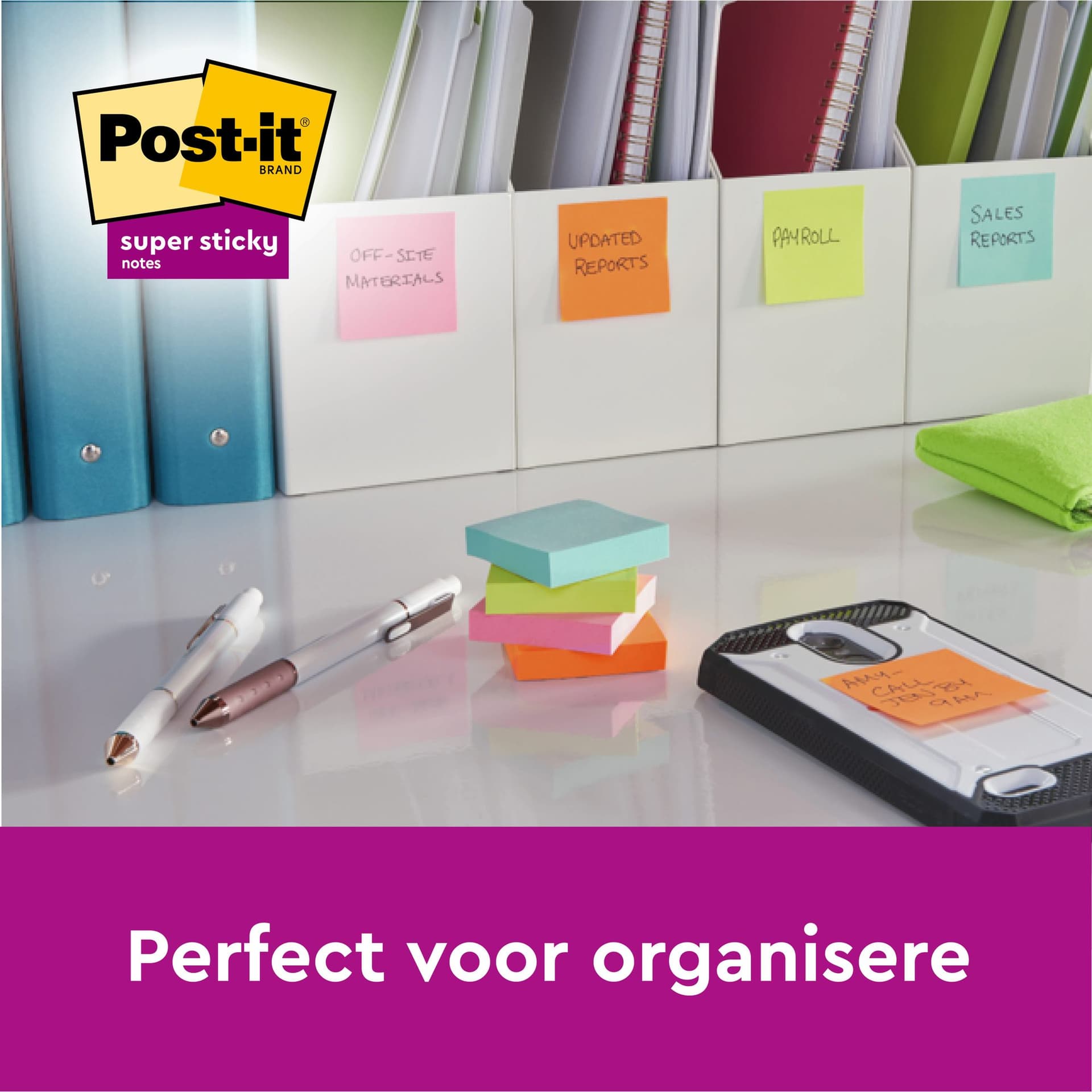 Memoblok Post-it 655 Super Sticky 76x127mm Playful 6 stuks 5