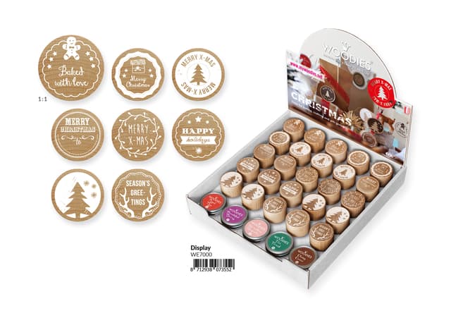 Stempels en stempelkussen Woodies Christmas 2