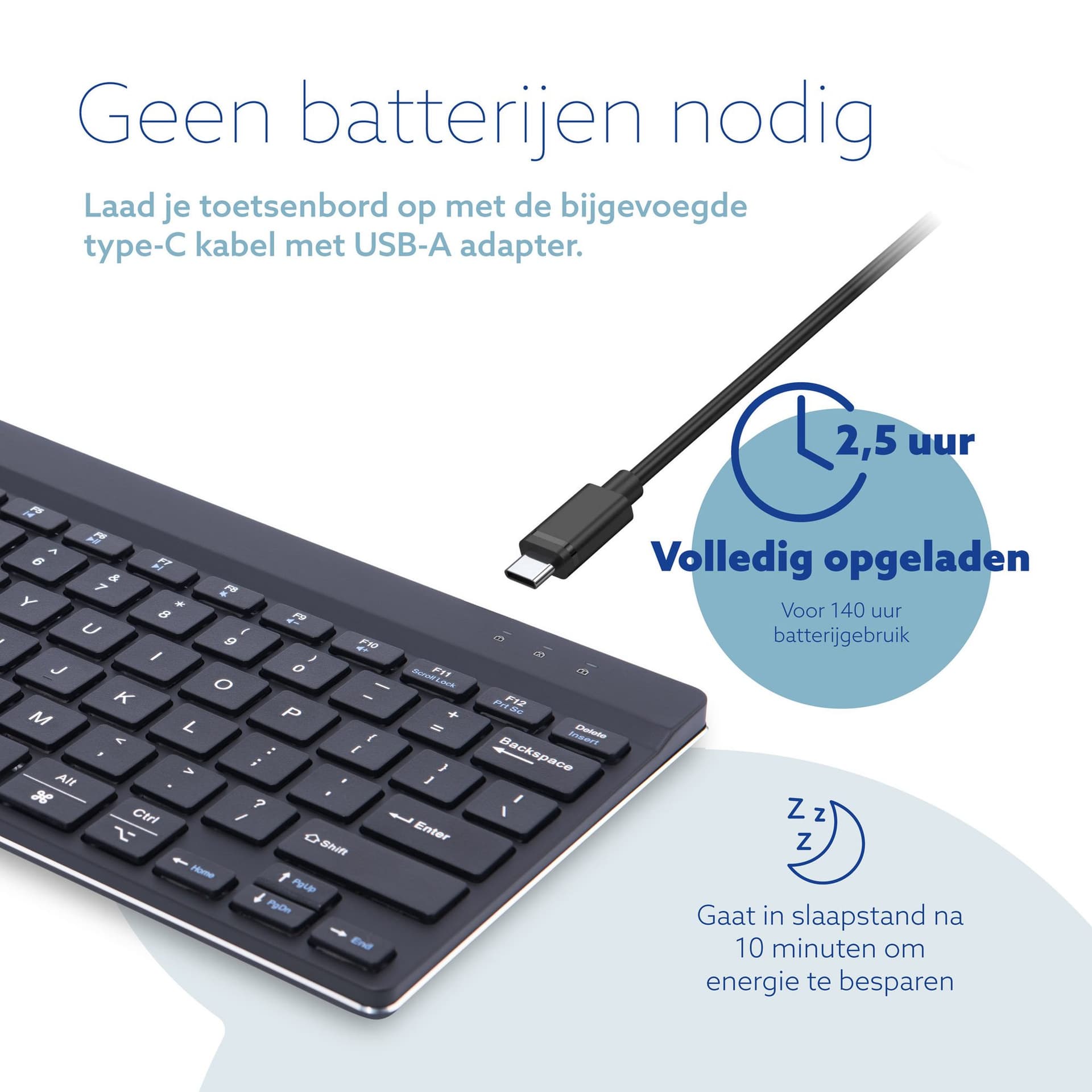 Toetsenbord R-Go Ergonomisch Compact Break QWERTY zwart 5