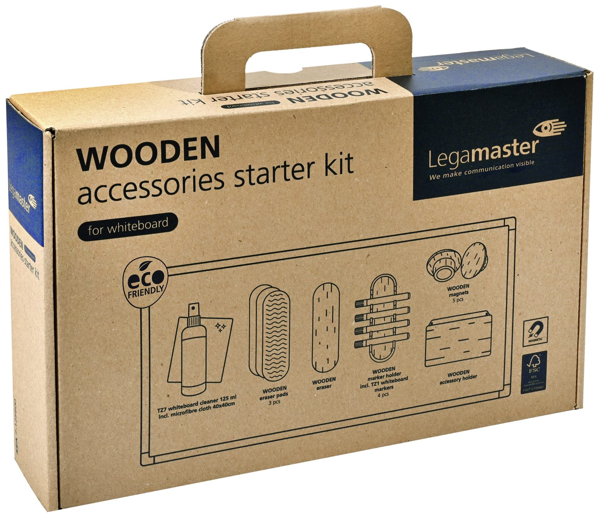 Whiteboard accessoire starter kit Legamaster WOODEN 17 stuks 4