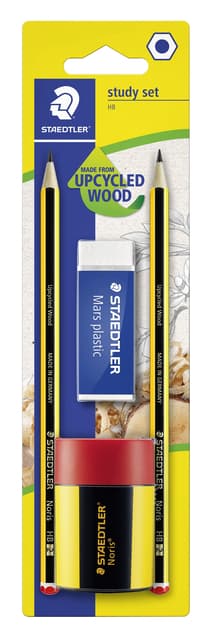 Potlood Staedtler Noris HB incl gum en slijper 4-delig