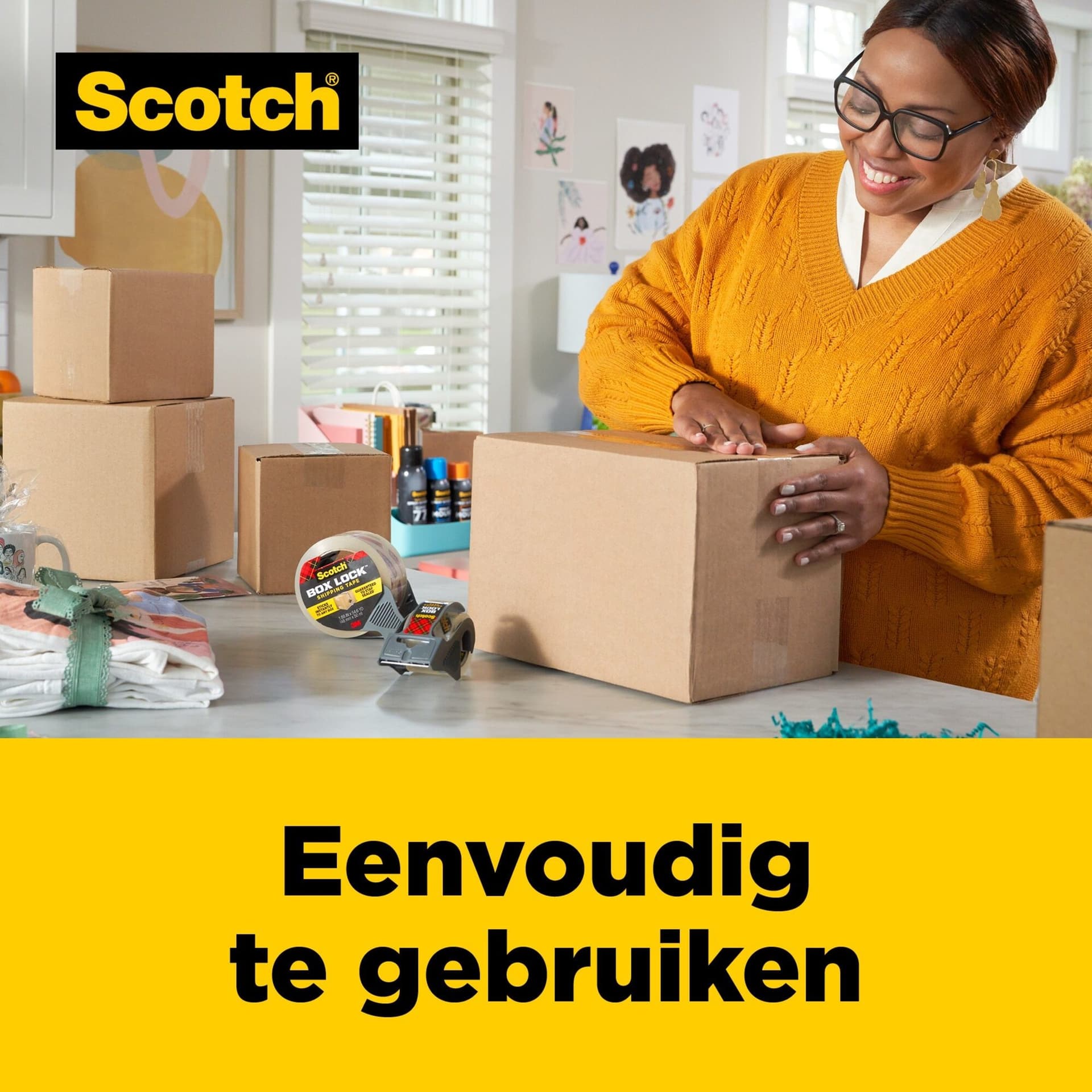 Verpakkingstape Scotch Box Lock 3950-EF 48mmx50m 3 stuks 7