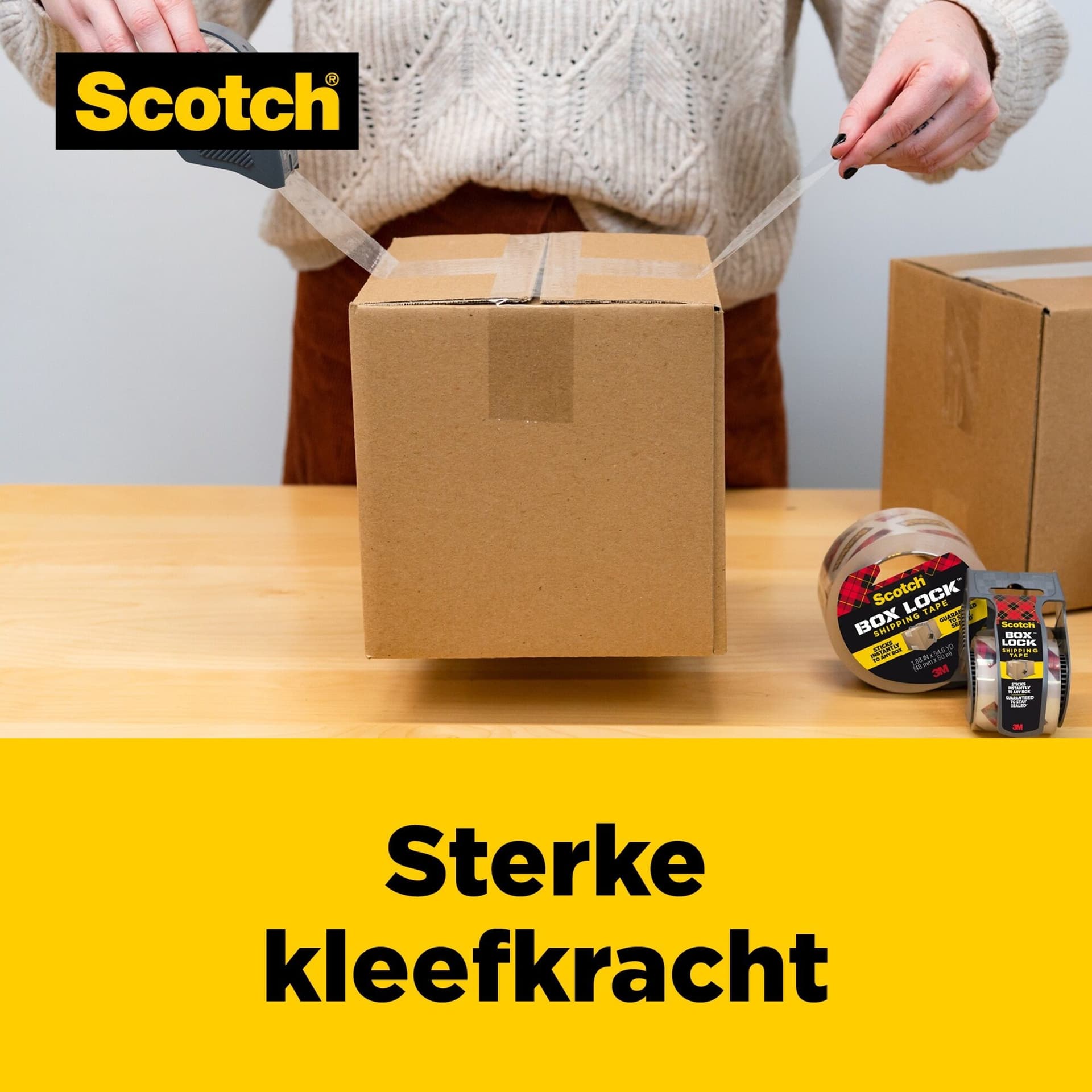 Verpakkingstape Scotch Box Lock 3950-EF 48mmx50m 3 stuks 8