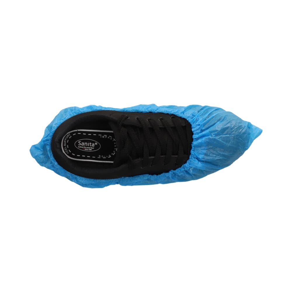 Schoenovertrek CMT 70mu geruwd maat 36-46 CPE blauw 50 stuks 2