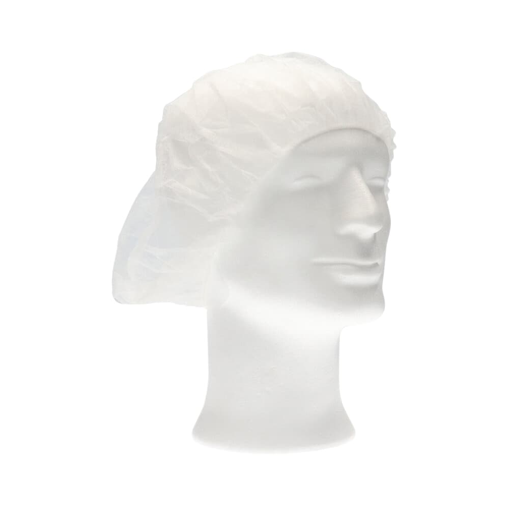 Haarnet CMT bouffant non-woven M 50cm PP wit 100 stuks 2