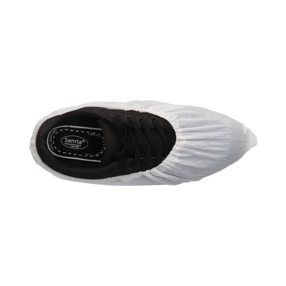 Schoenovertrek CMT 40mu geruwd maat 36-42 CPE wit 100 stuks 2
