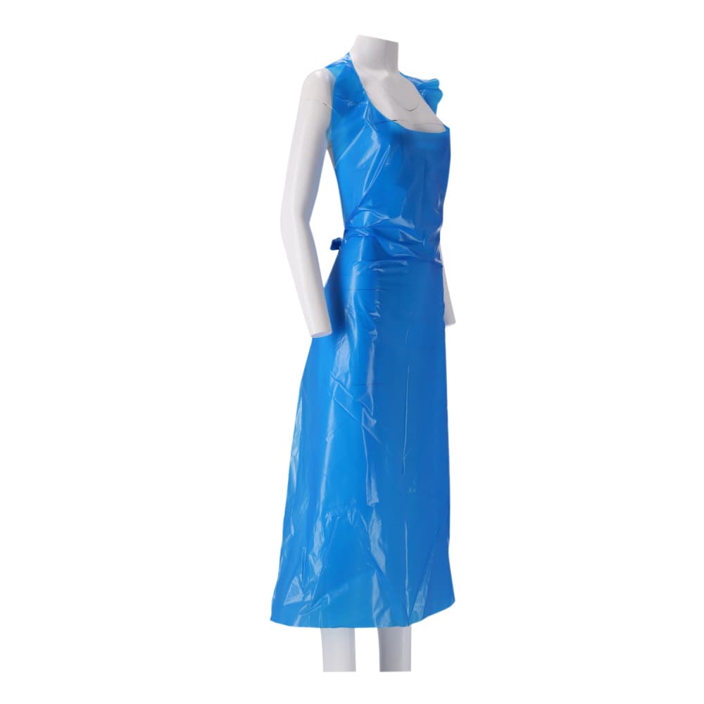 Schort CMT 125x80cm 25mu geruwd op rol PE blauw 100 stuks 3