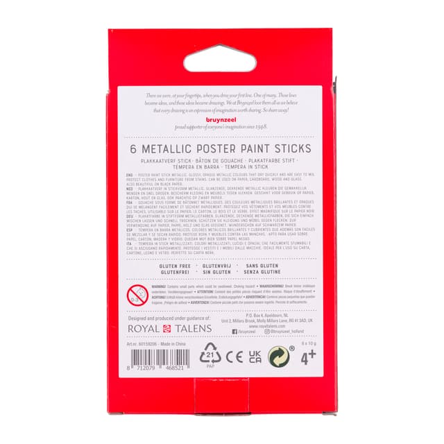 Verfstift Bruynzeel Kids assorti metallic 6 stuks 2
