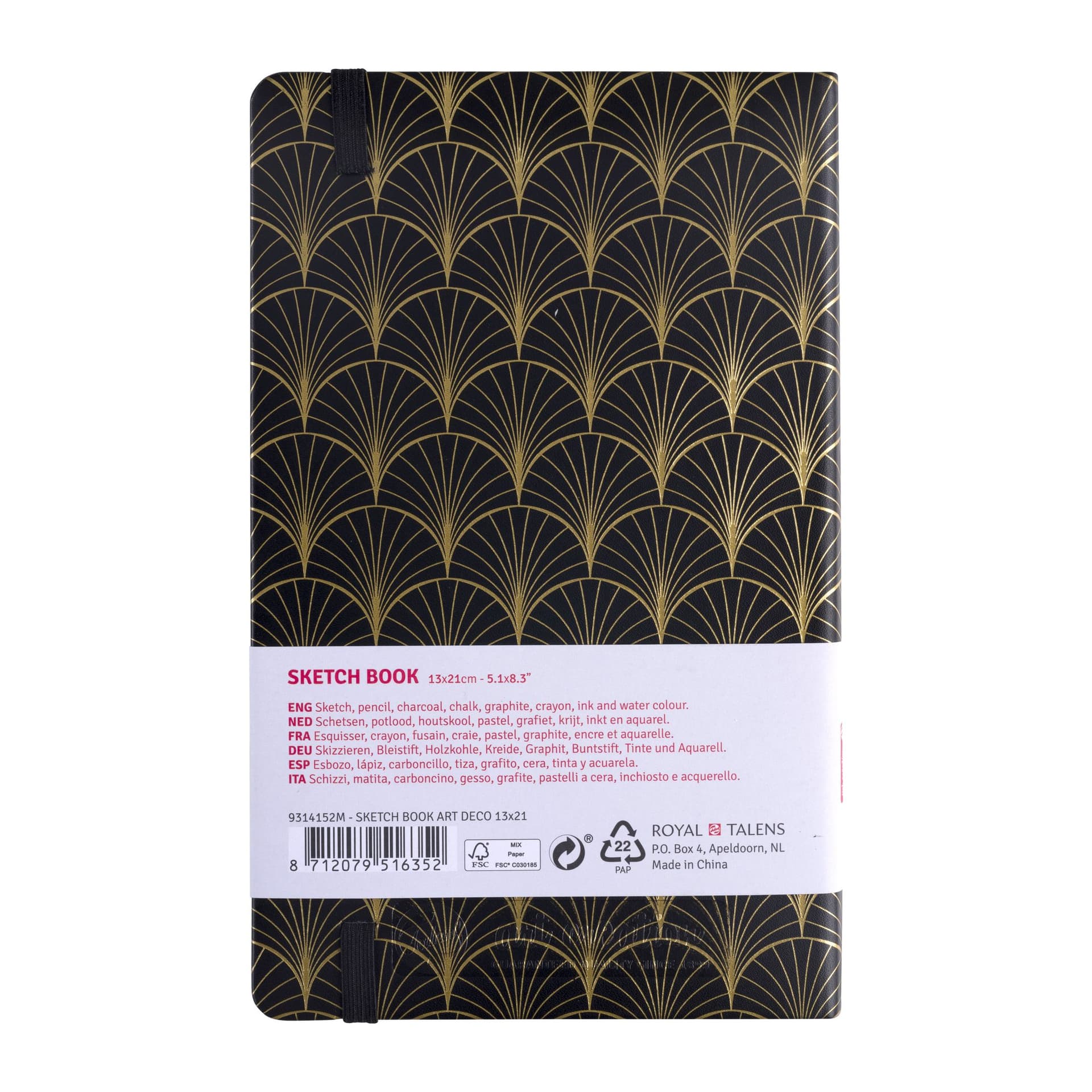 Schetsboek Talens Art Creation 80 vel 140gr 130x210mm art deco 2