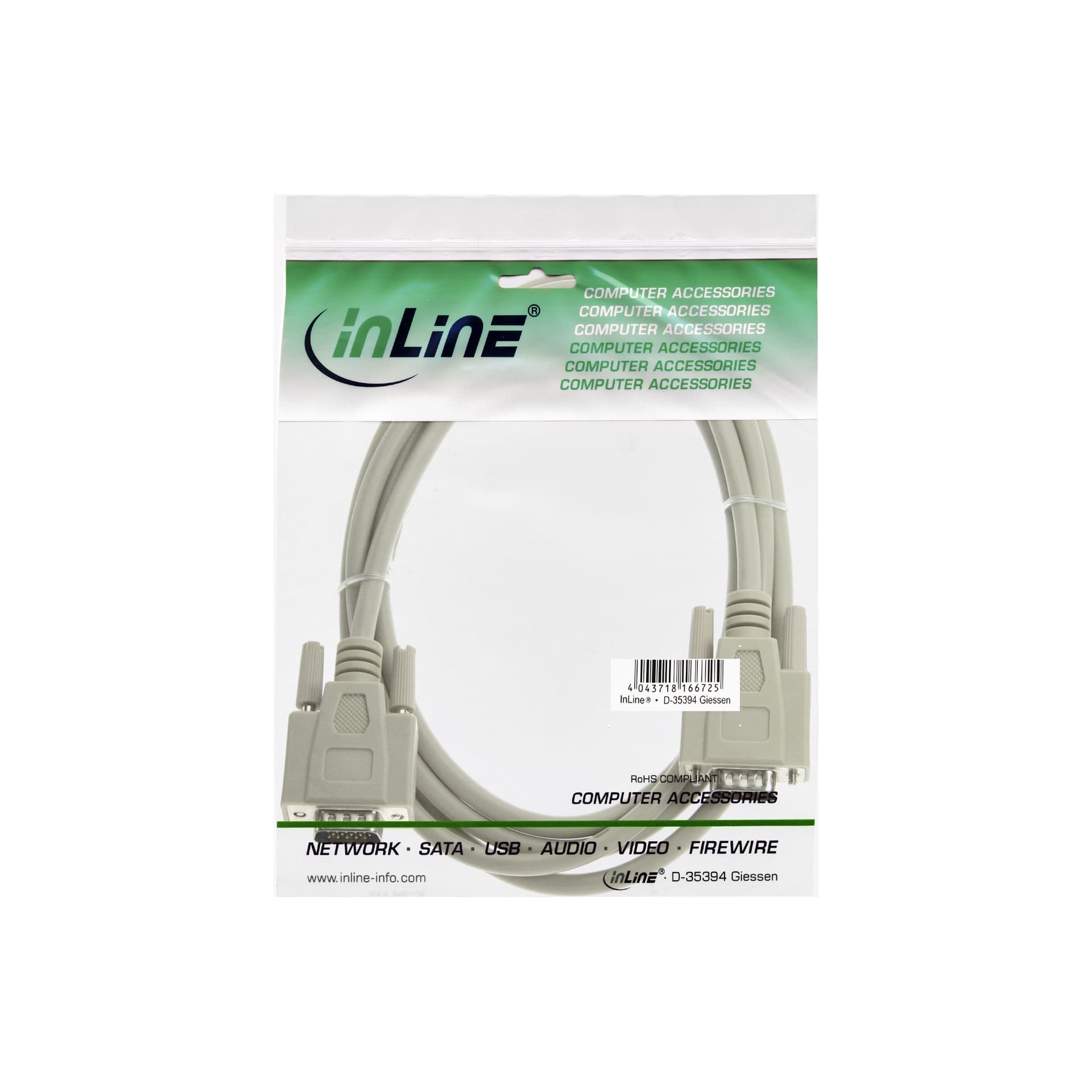 Kabel InLine S VGA 15HD M-M 2 meter beige en grijs 2