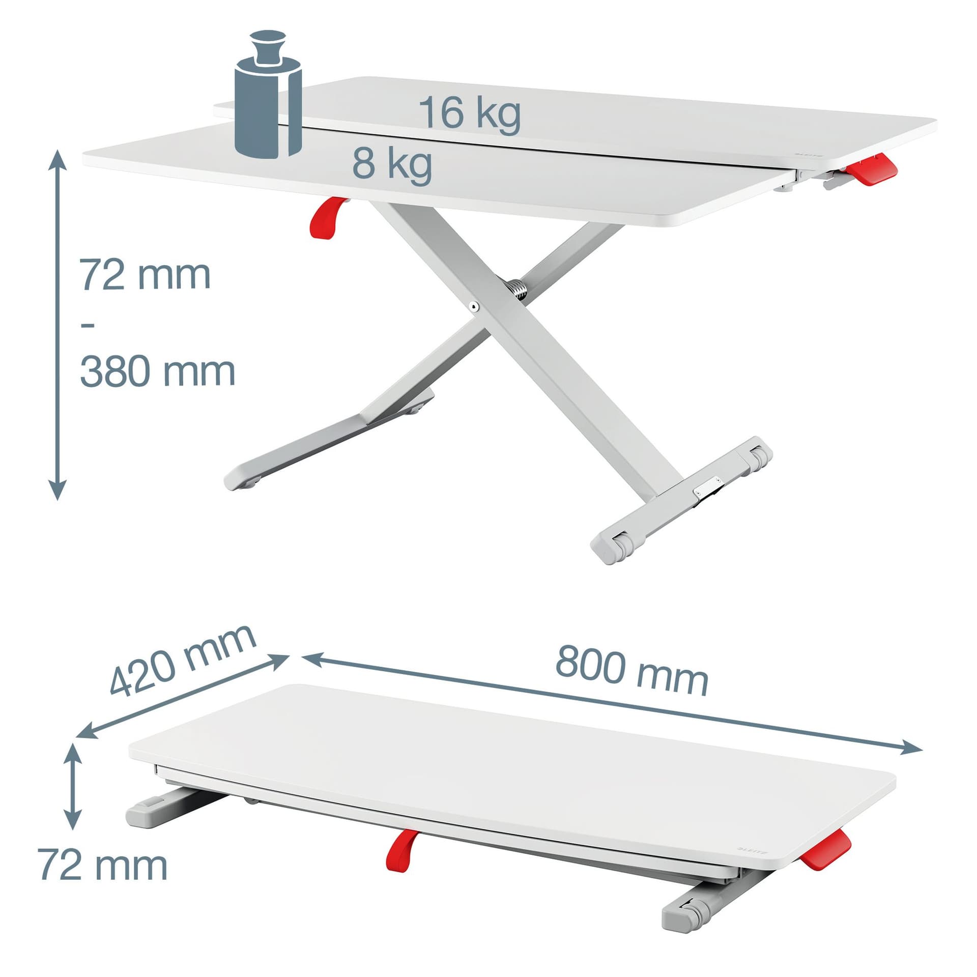 Zit-sta bureau Leitz Ergo Cosy met schuiflade 3