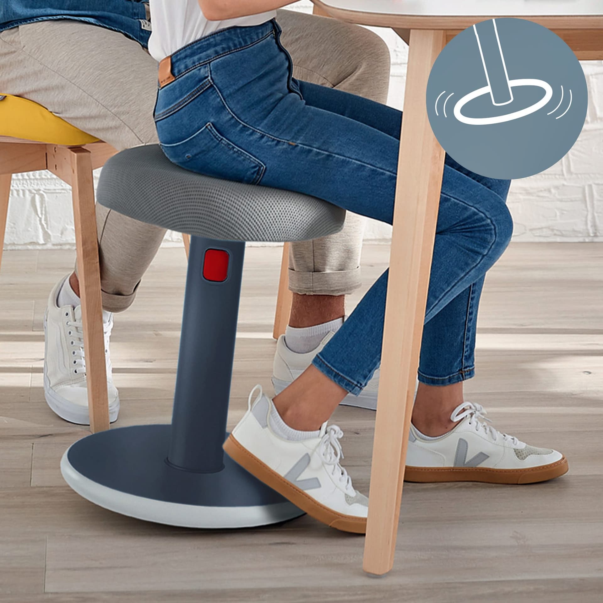 Actieve zit-sta kruk Leitz Ergo Cosy grijs 7