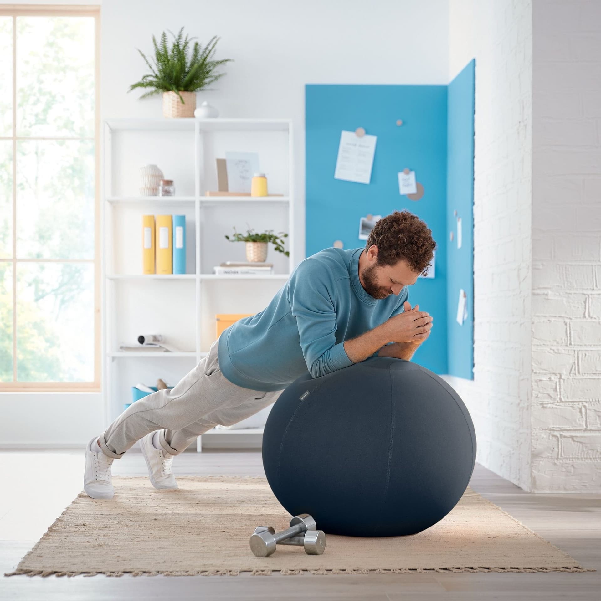Actieve zitbal Leitz Ergo Cosy 65cm donkergrijs 5