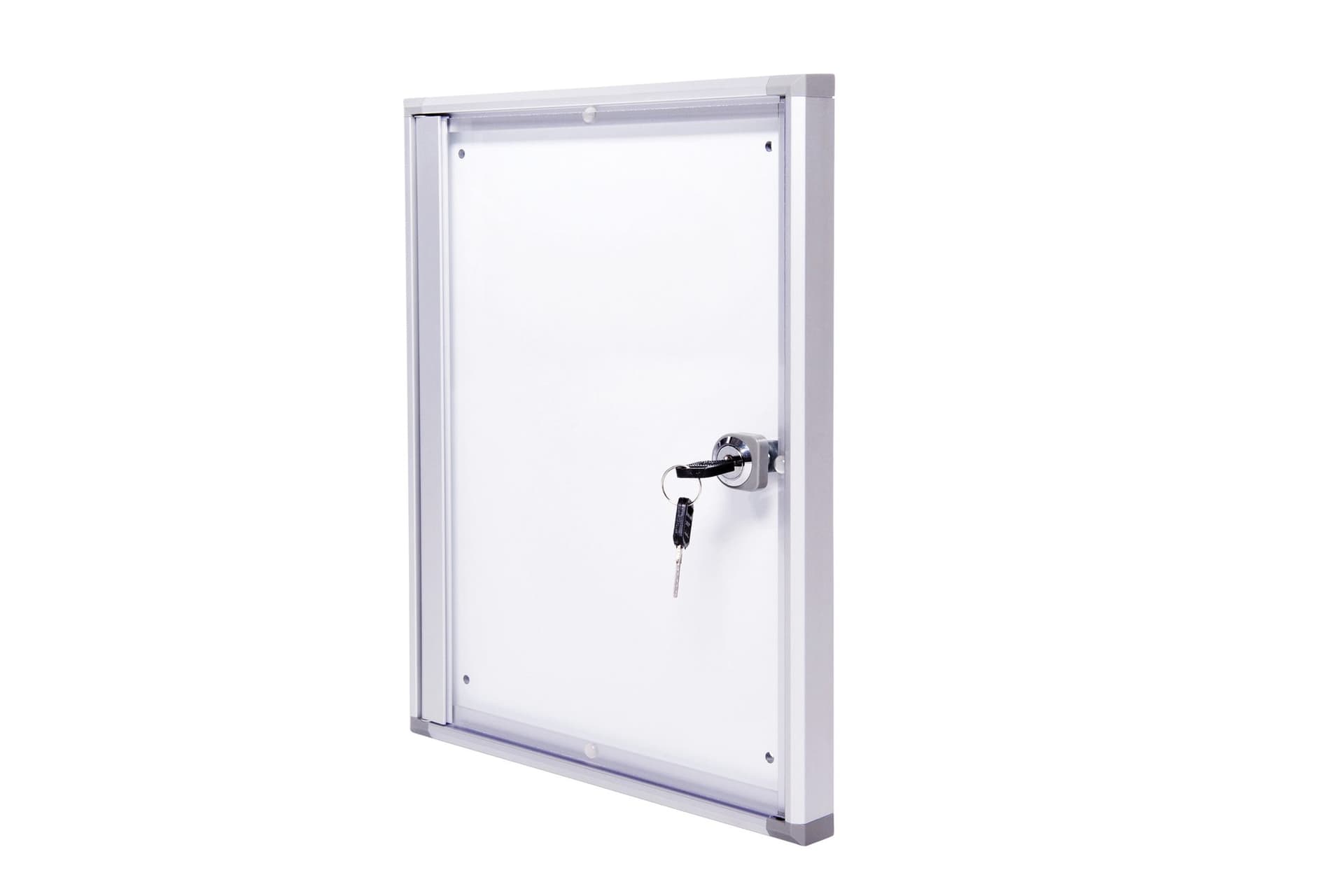 Binnenvitrine wand MAULextraslim whiteboard 1xA4 met slot 2