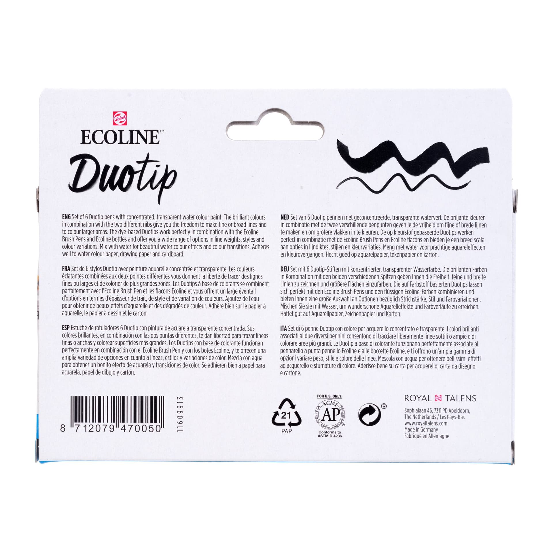 Duotip Talens Ecoline set à 6 stuks stadslandschap 4