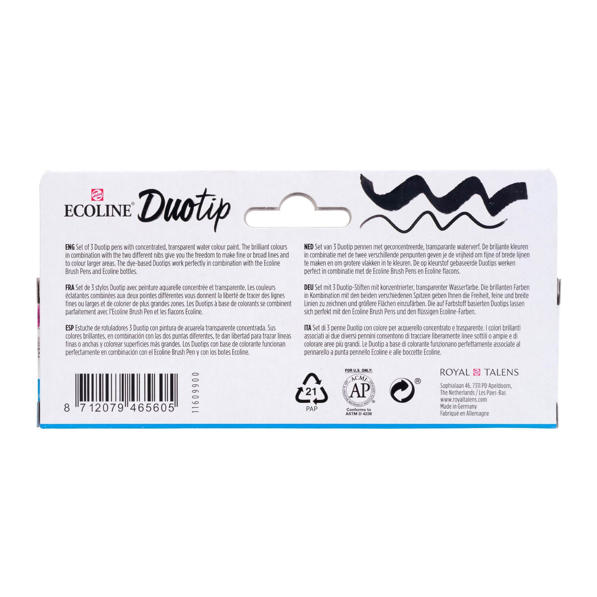 Duotip Talens Ecoline set à 3 stuks primair 4