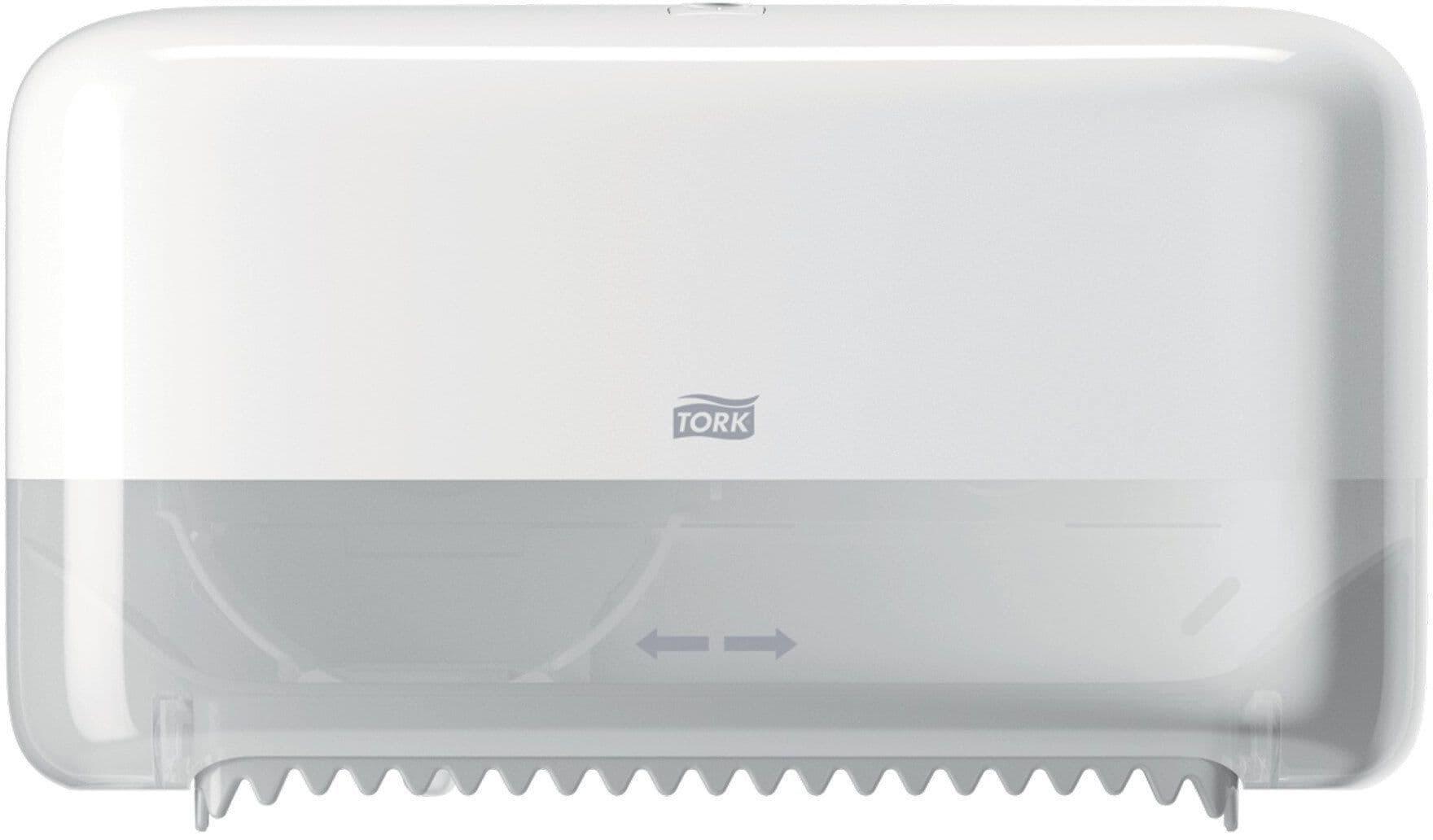 Toiletpapierdispenser Tork T7 Elevation Optiserve Coreless medium duo wit 558040 3