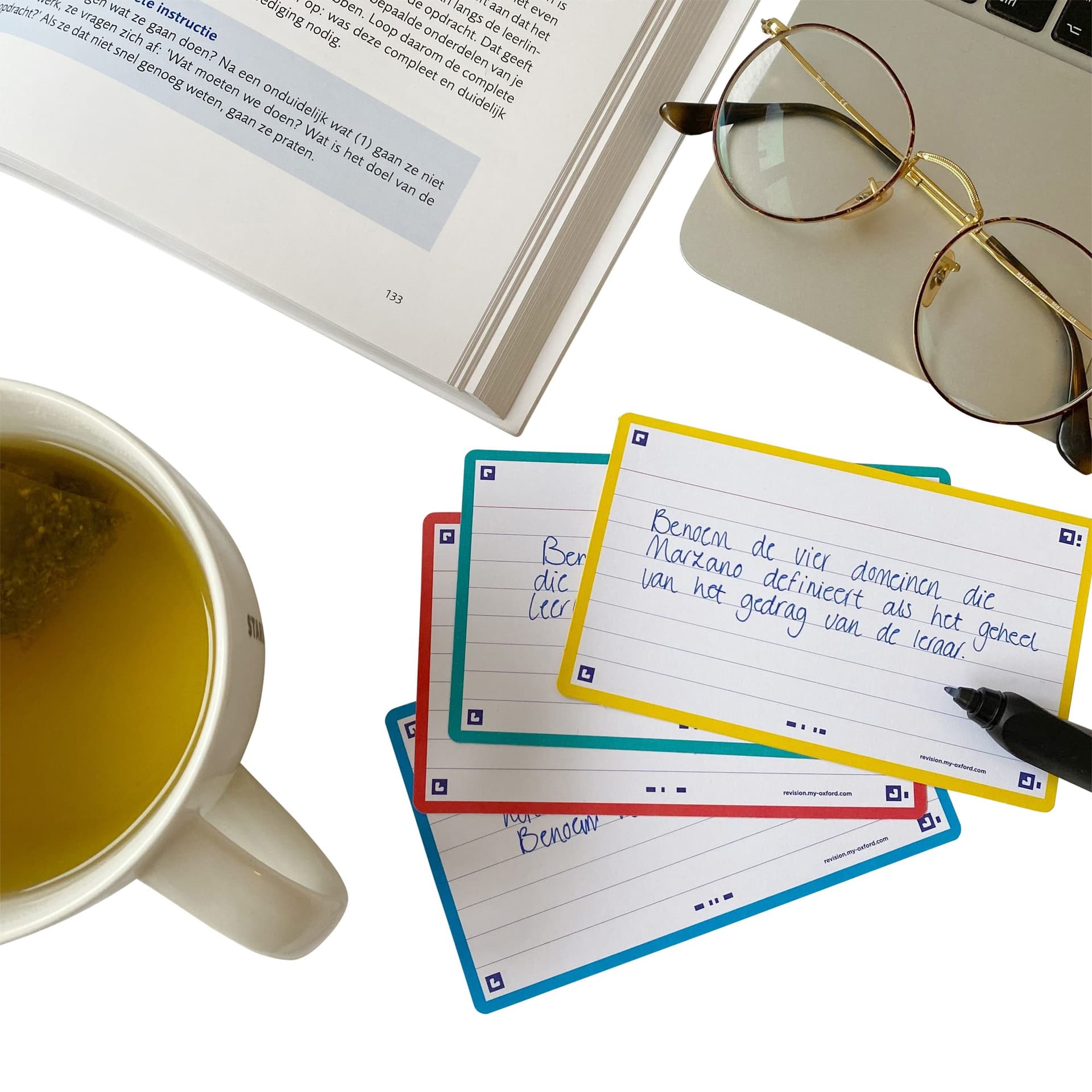 Flashcard Oxford 2.0 75x125mm 80 vel 250gr lijn assorti 6