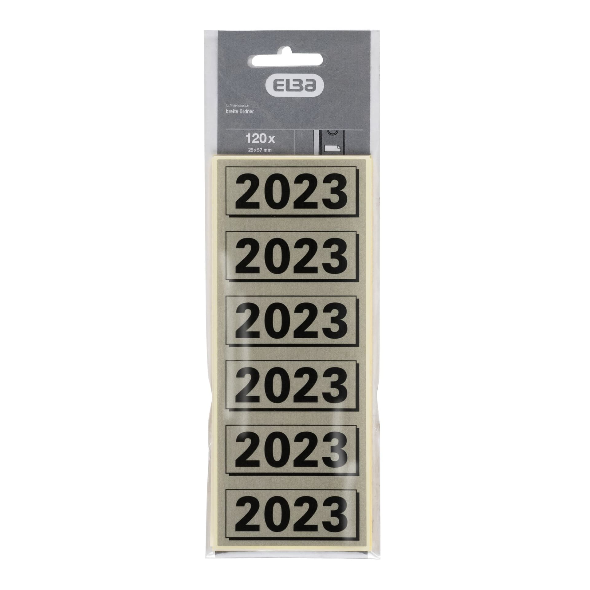 Rugetiket Elba 2023 57x25mm grijs 2