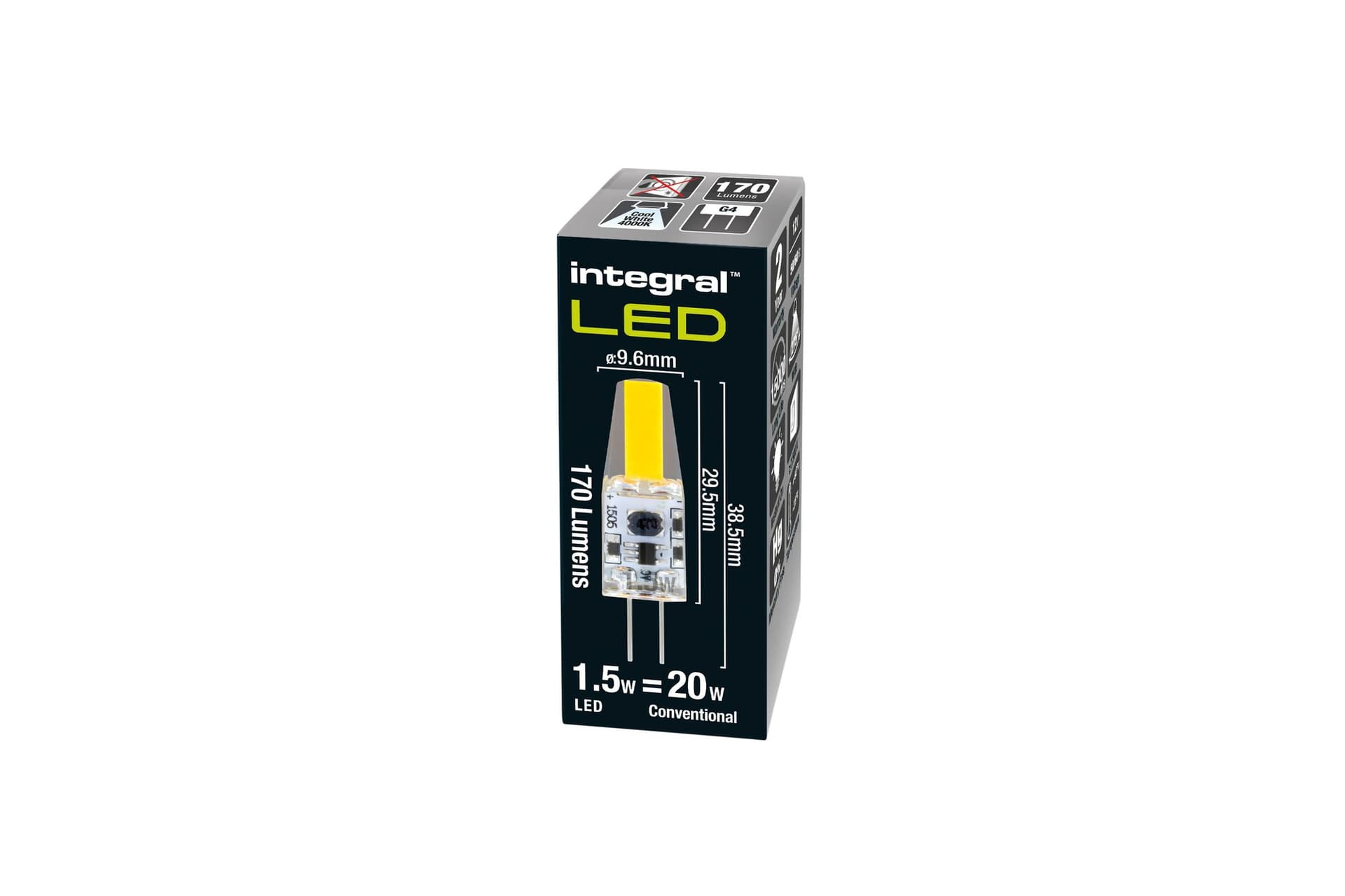 Ledlamp Integral G4 4000K koel wit 1.5W 170lumen 2