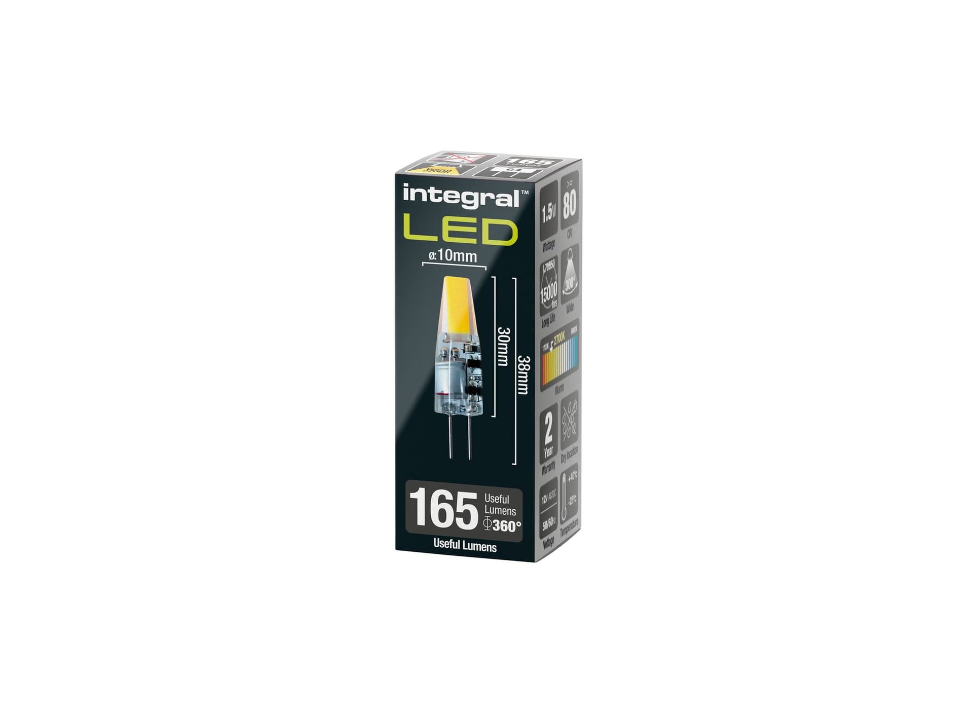 Ledlamp Integral G4 2700K warm wit 1.5W 160lumen 2