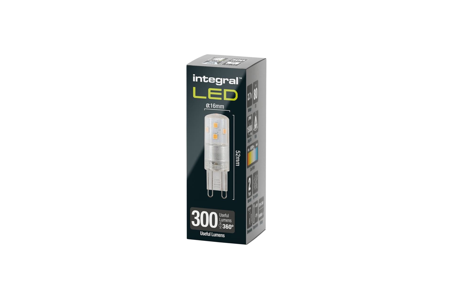 Ledlamp Integral G9 4000K koel wit 2.7W 300lumen 2