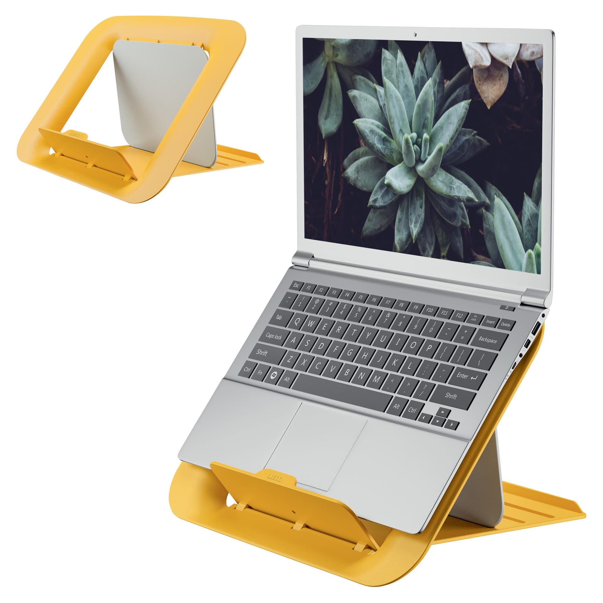 Laptopstandaard Leitz Ergo Cosy verstelbaar recyled geel 2