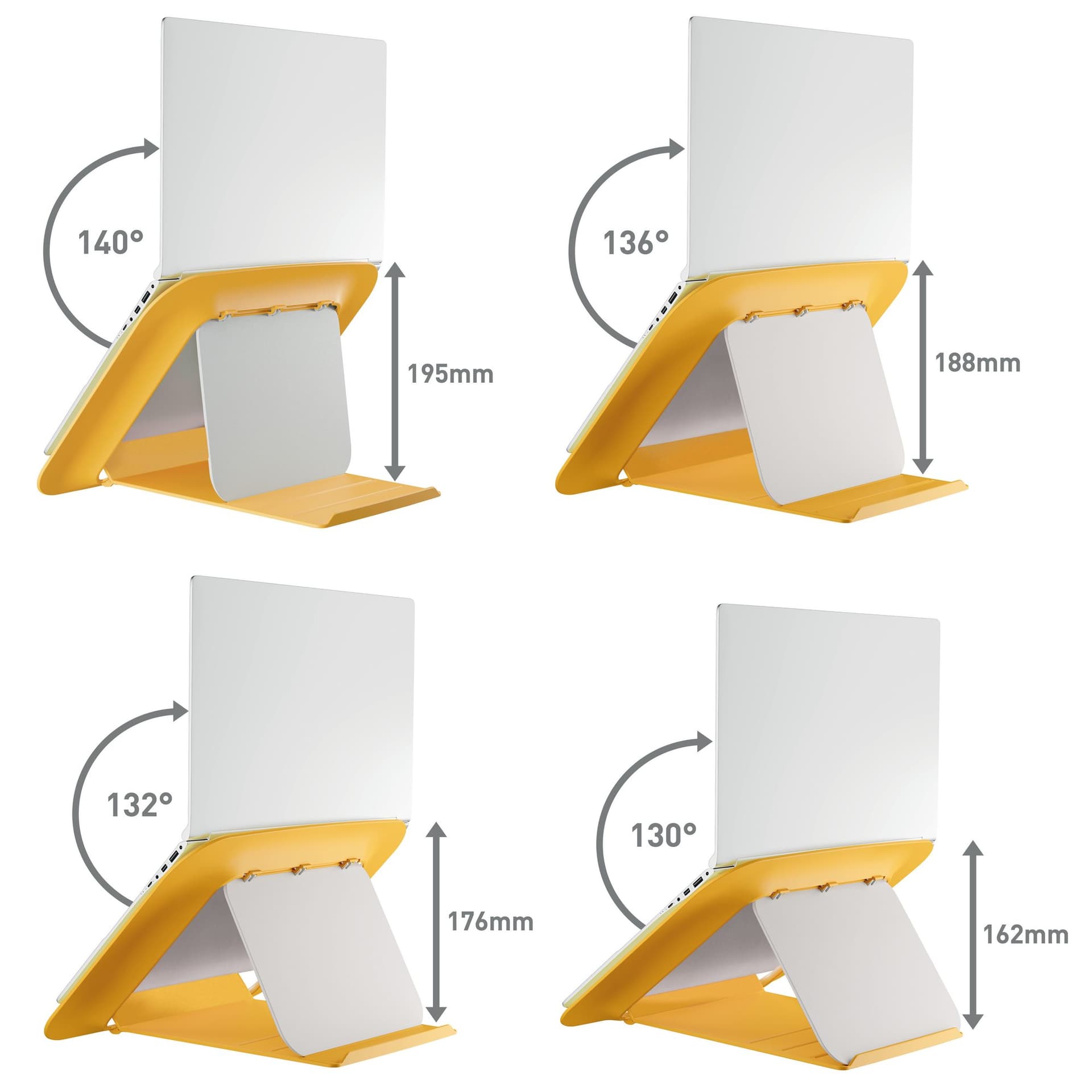 Laptopstandaard Leitz Ergo Cosy verstelbaar recyled geel 4