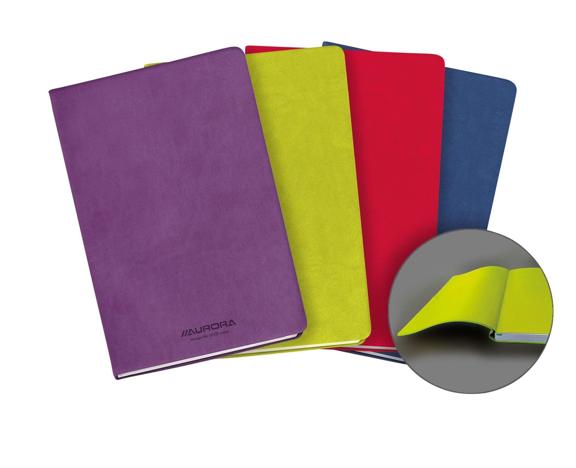 Notitieboek Aurora Capri A5 192blz lijn 80gr assorti