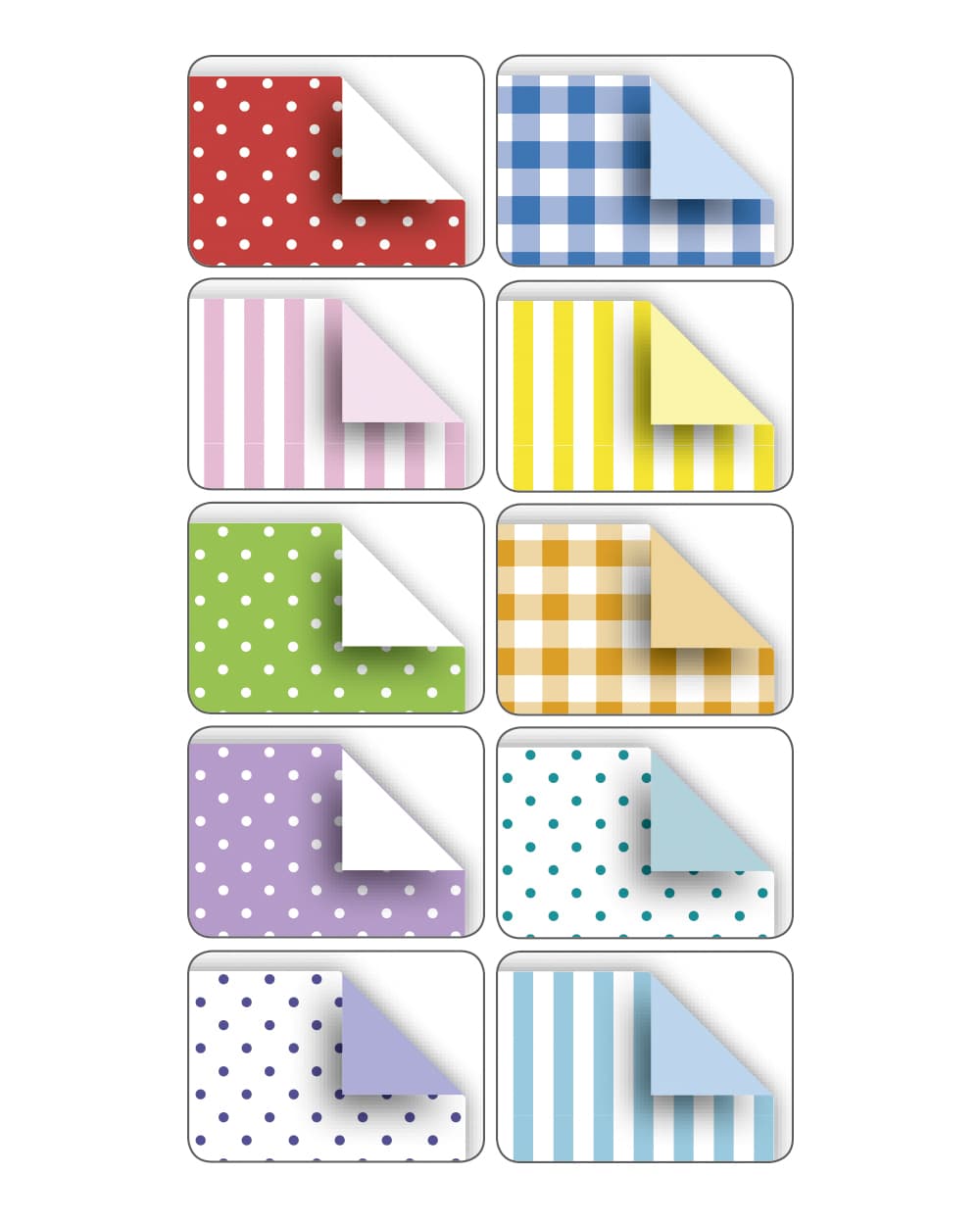 Vouwblaadjes Folia 80gr 20x20cm 50 vel 2-zijdig 10 basics designs 2