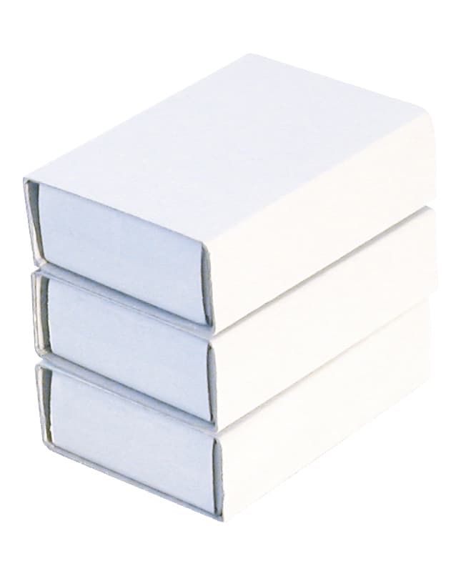 Luciferdoosjes Folia klein 53x37x11mm 10 stuks wit 3