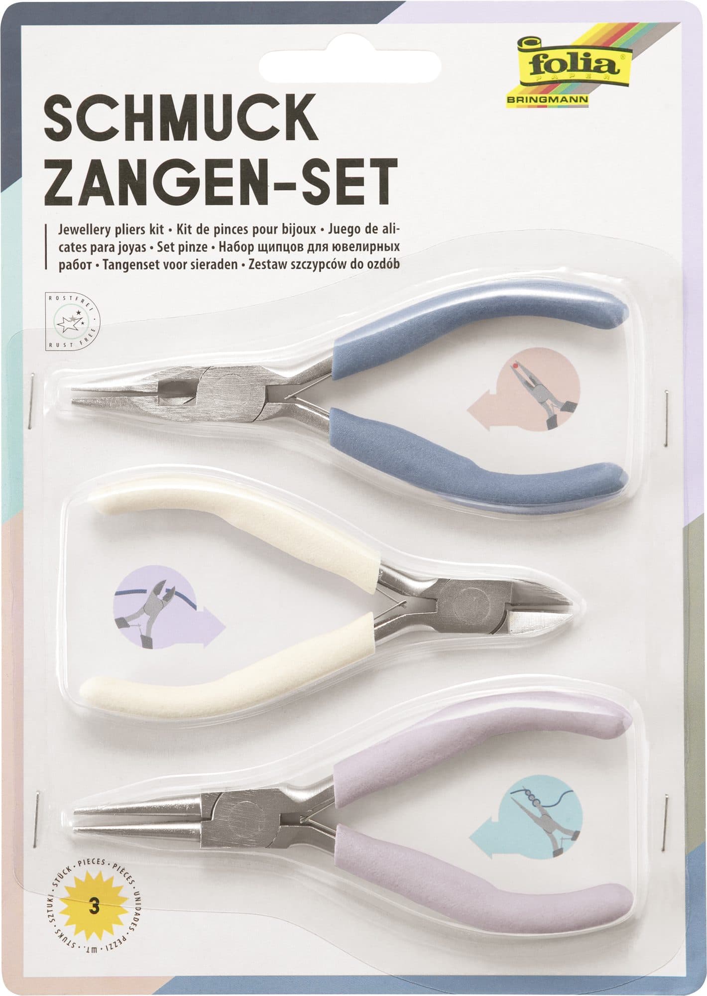 Sierraden tangen Folia set á 3 stuks