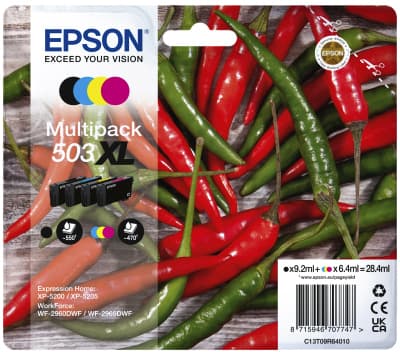Inktcartridge Epson 503XL T09R64 zwart + 3 kleuren