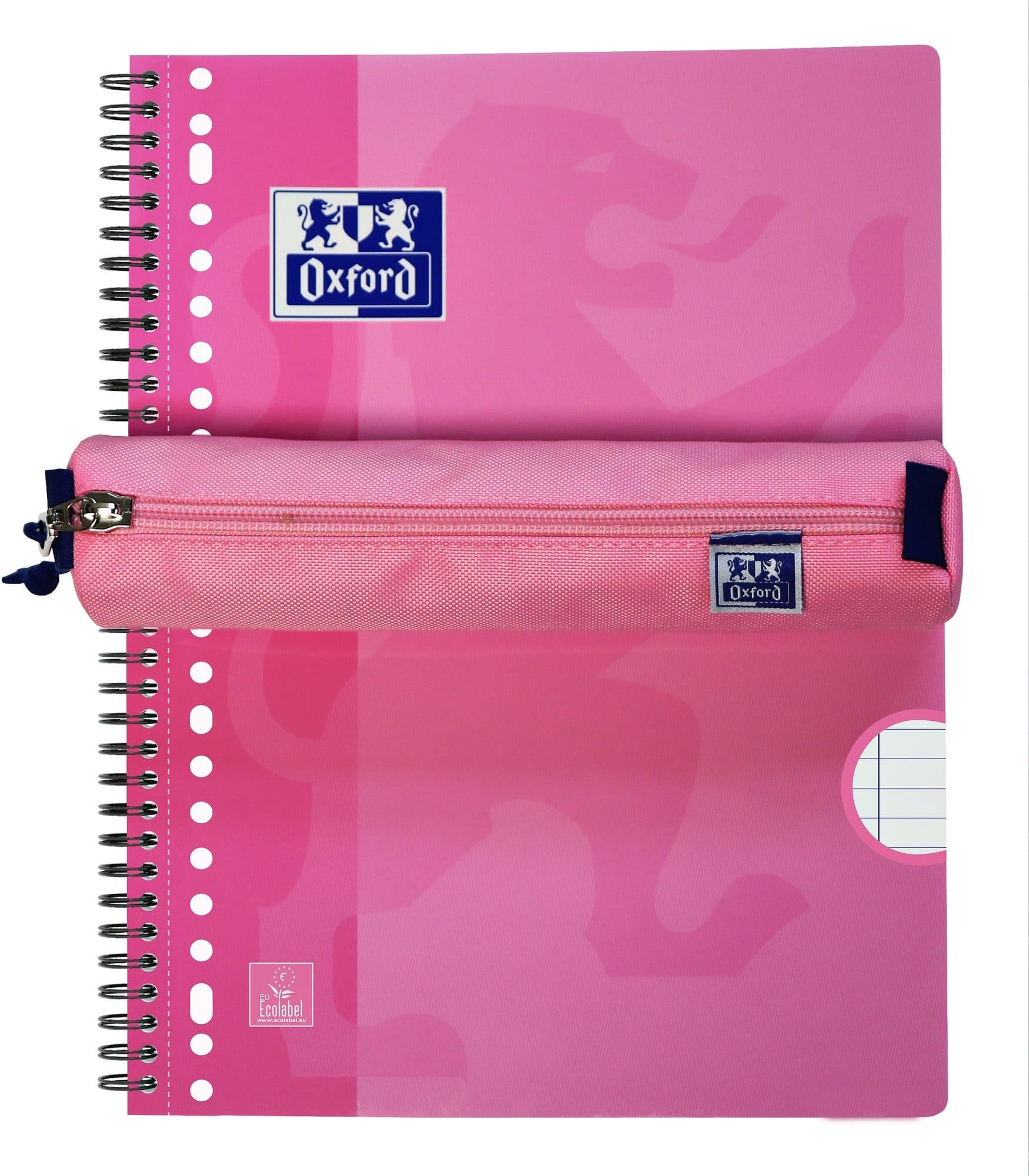 Pennenetui Oxford rond roze 3