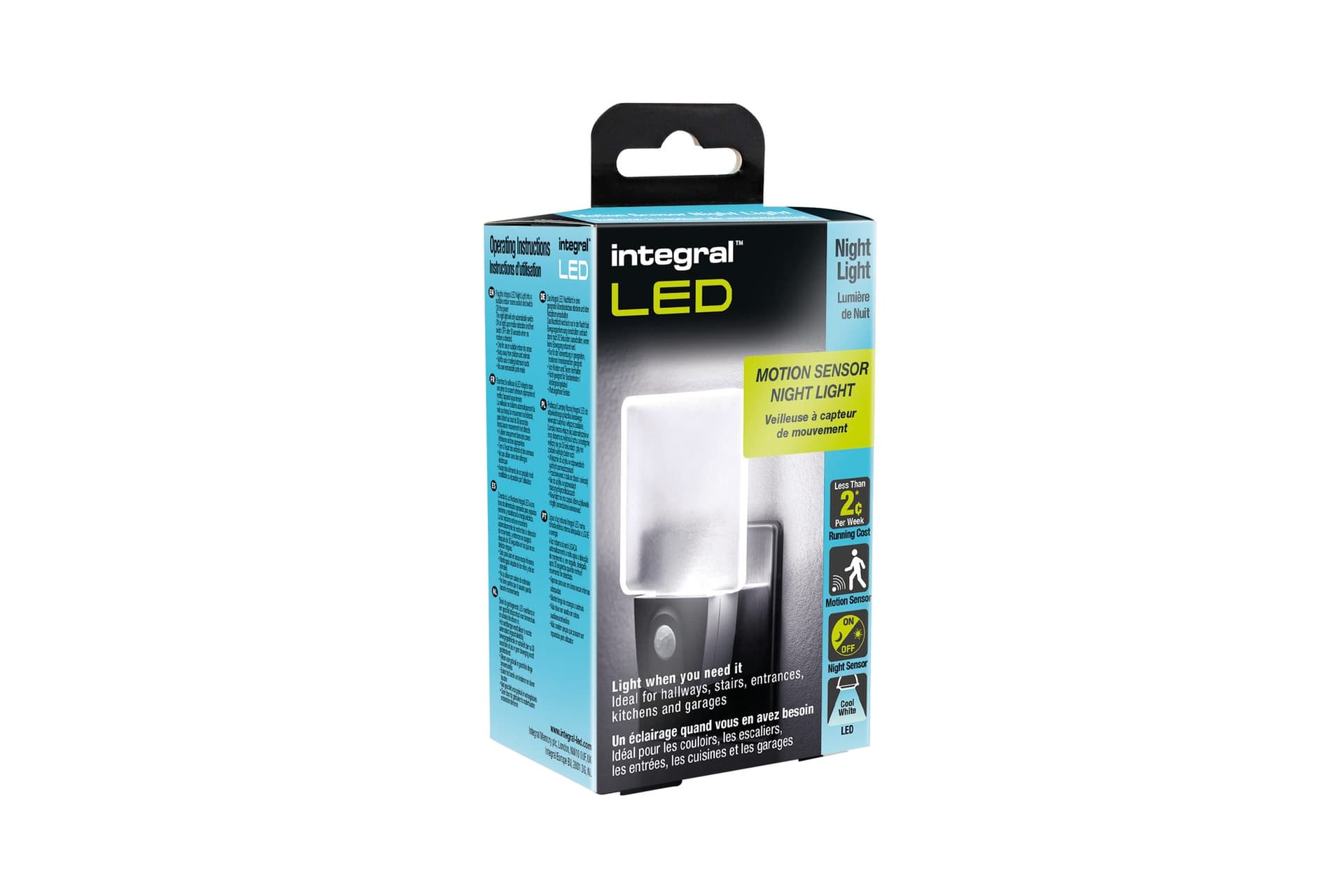 Led nachtlamp Integral 4000K koel wit 0.5W 220V 7lumen sensor 2
