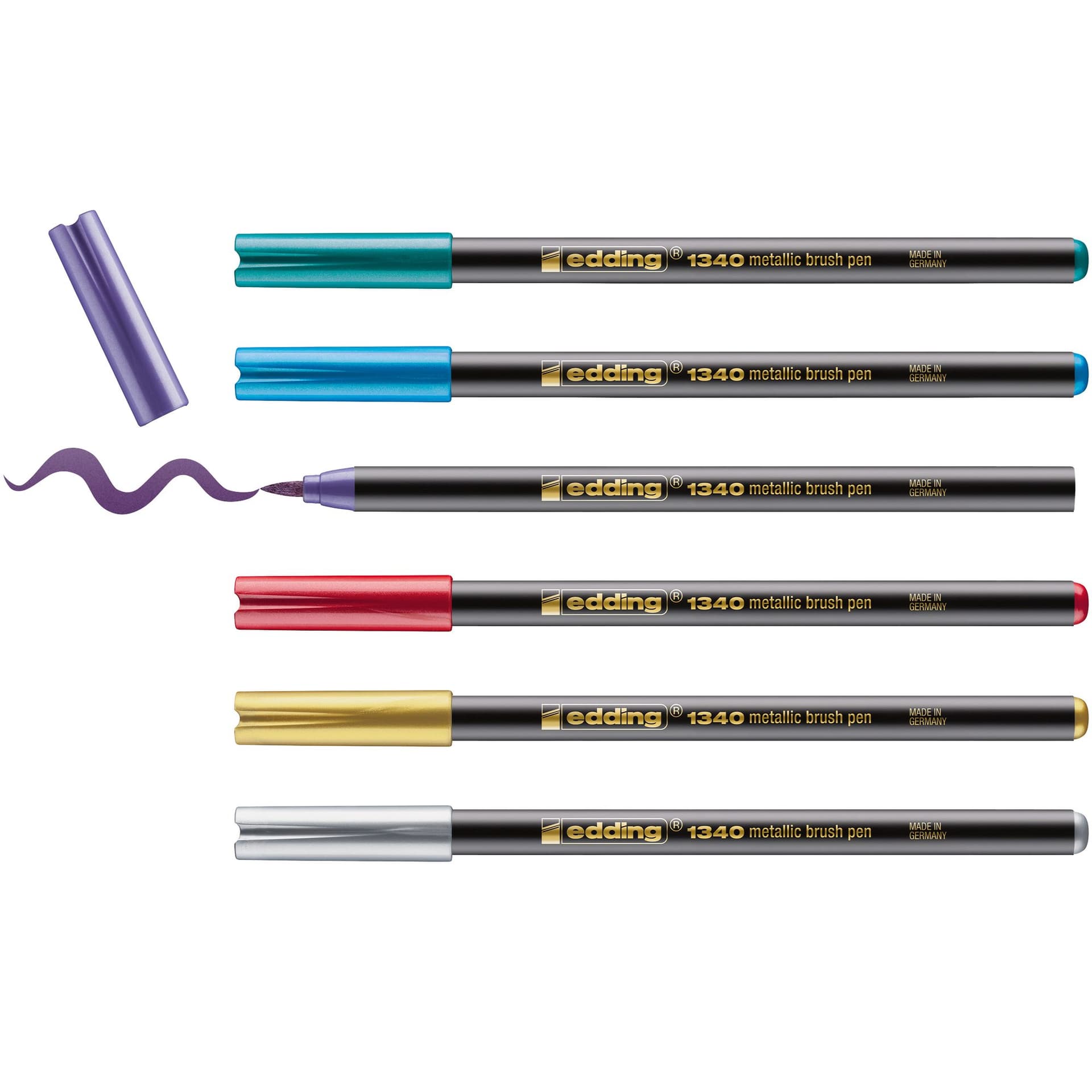 Brushpen edding 1340 metallic assorti set à 6 stuks 3