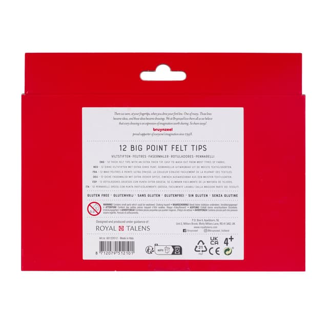 Viltstift Bruynzeel Kids Big Point assorti 12 stuks 2