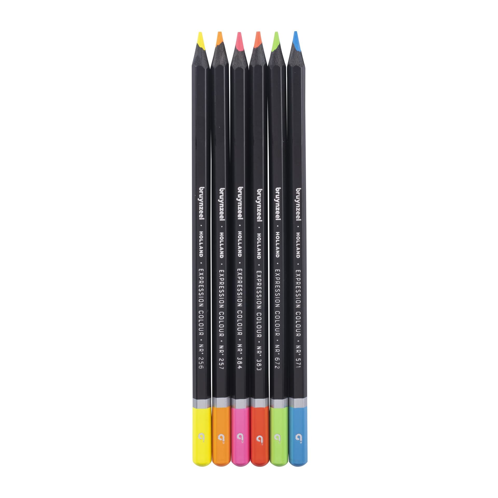 Kleurpotloden Bruynzeel Expression assorti neon blik à 6 stuks 2