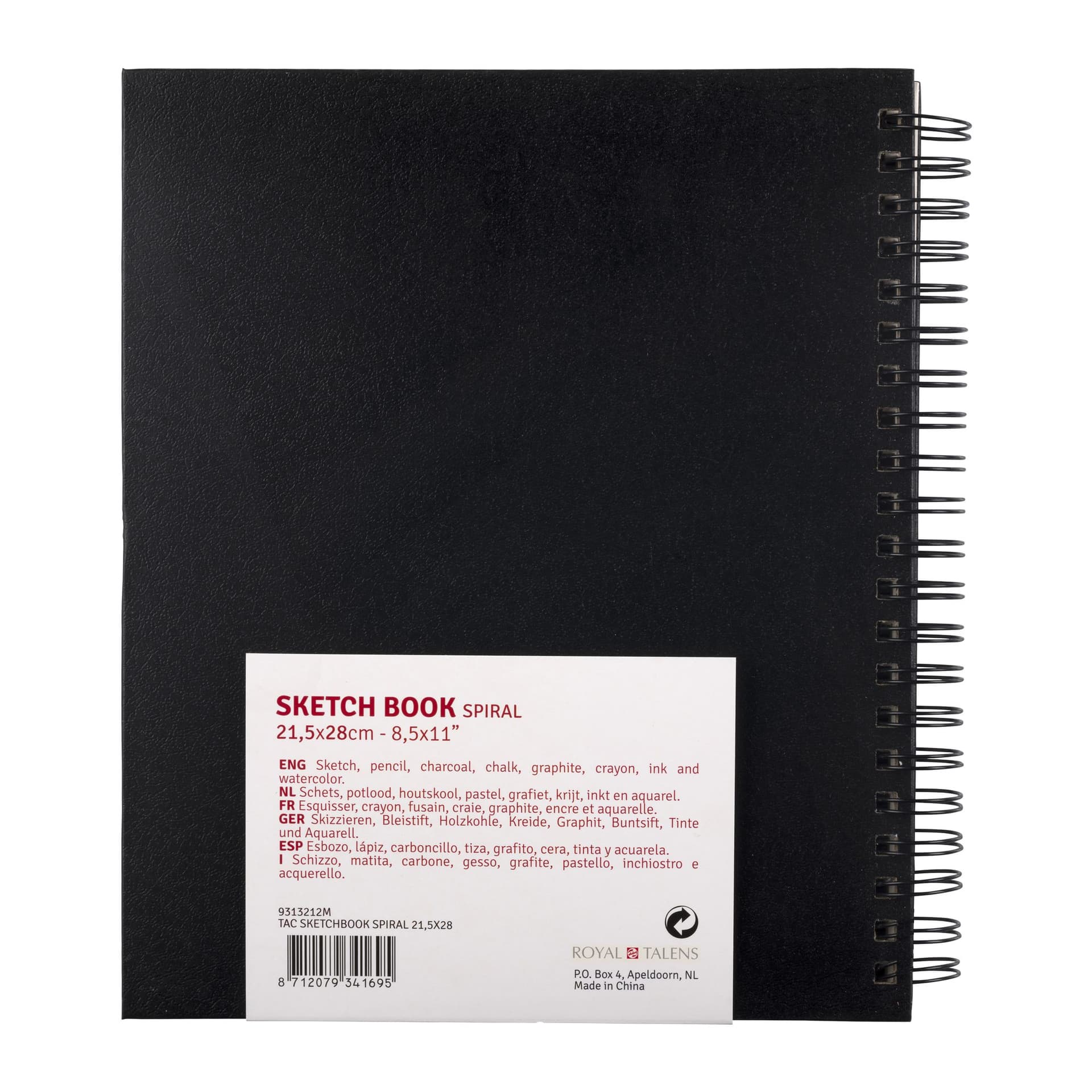 Schetsboek Talens Art Creation 80 vel 110gr 210x280mm spiraal zwart 2