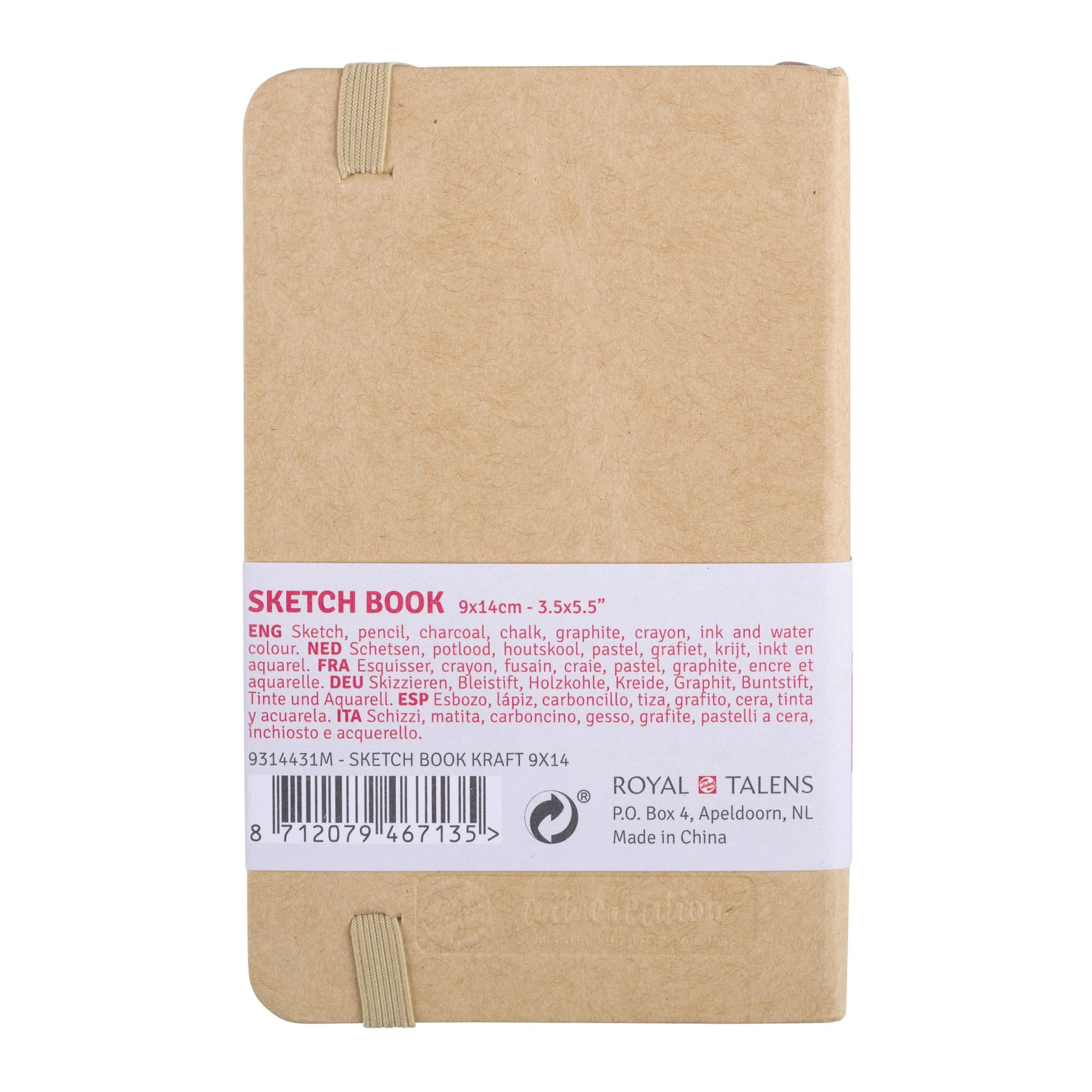 Schetsboek Talens Art Creation 80 witte vellen 140gr 90x140mm kraft 2