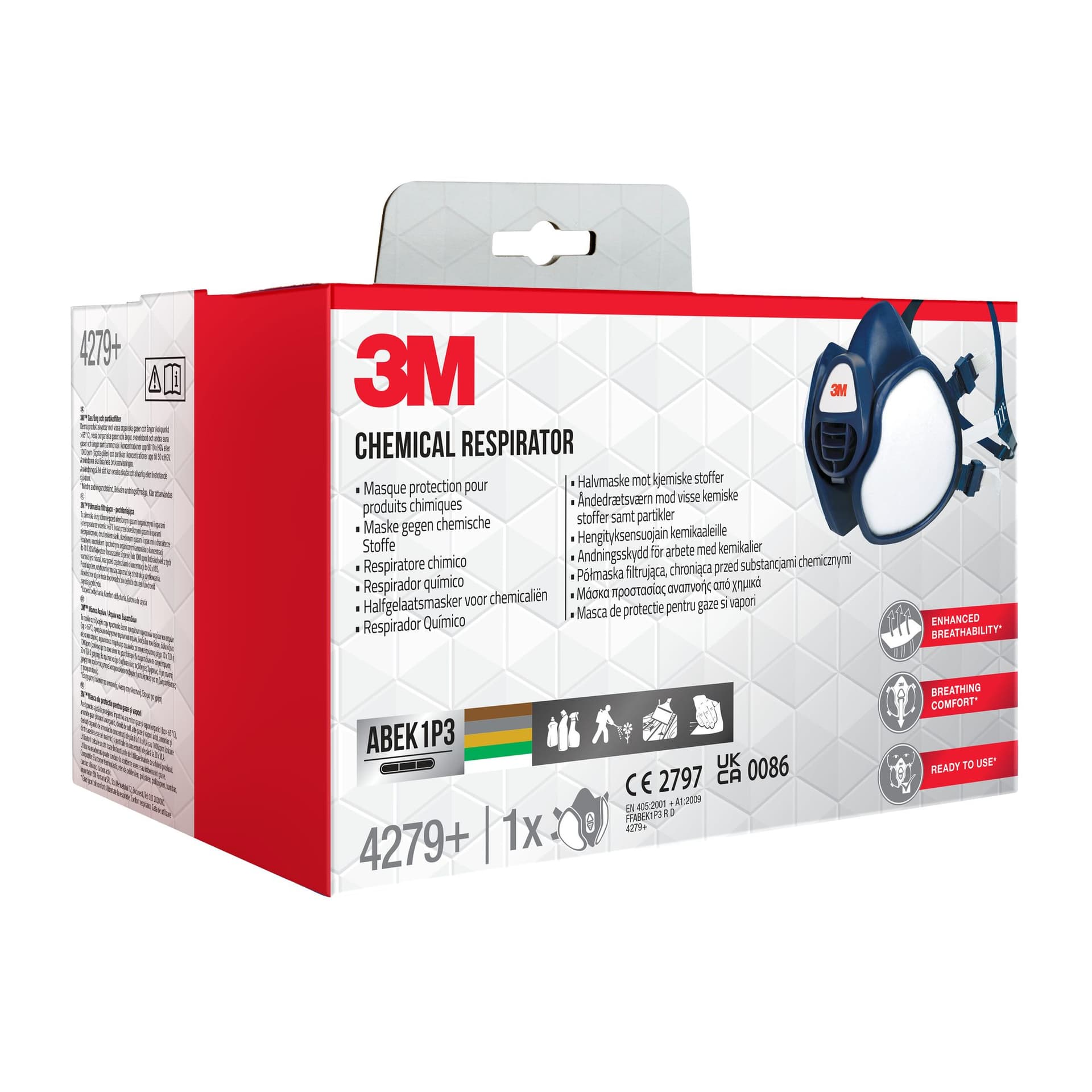 Masker 3M chemische stoffen FFABEK1 P3 D filters 3