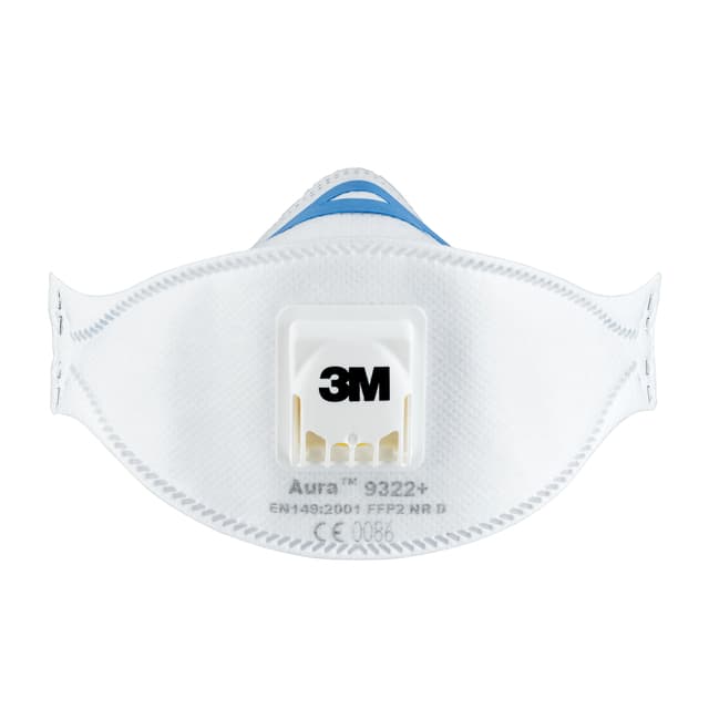 Stofmasker 3M Aura voor schuren 9322 FFP2 met ventiel 2 stuks 3