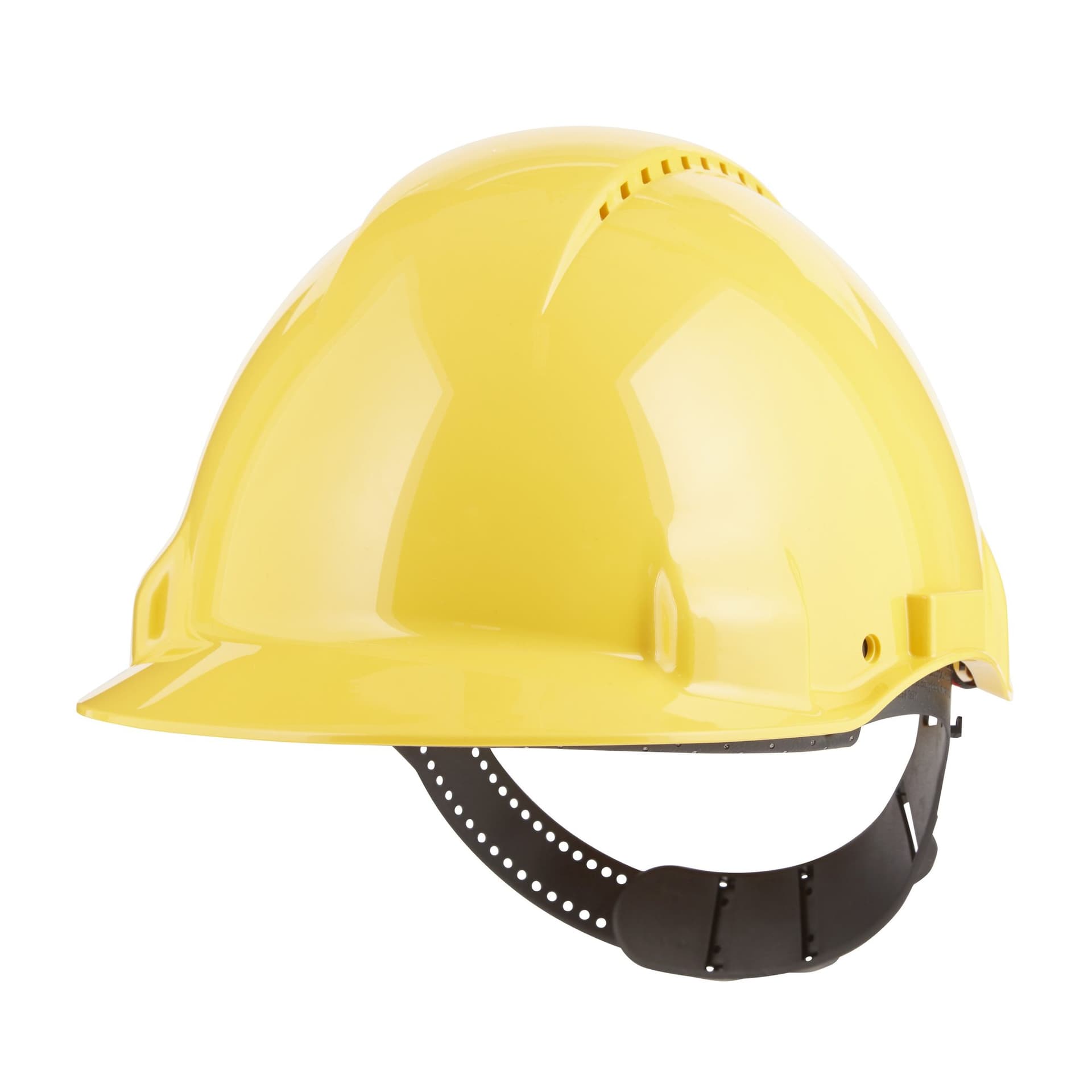 Veiligheidshelm 3M 53-62cm Uvicator en pinverstelling geel 3