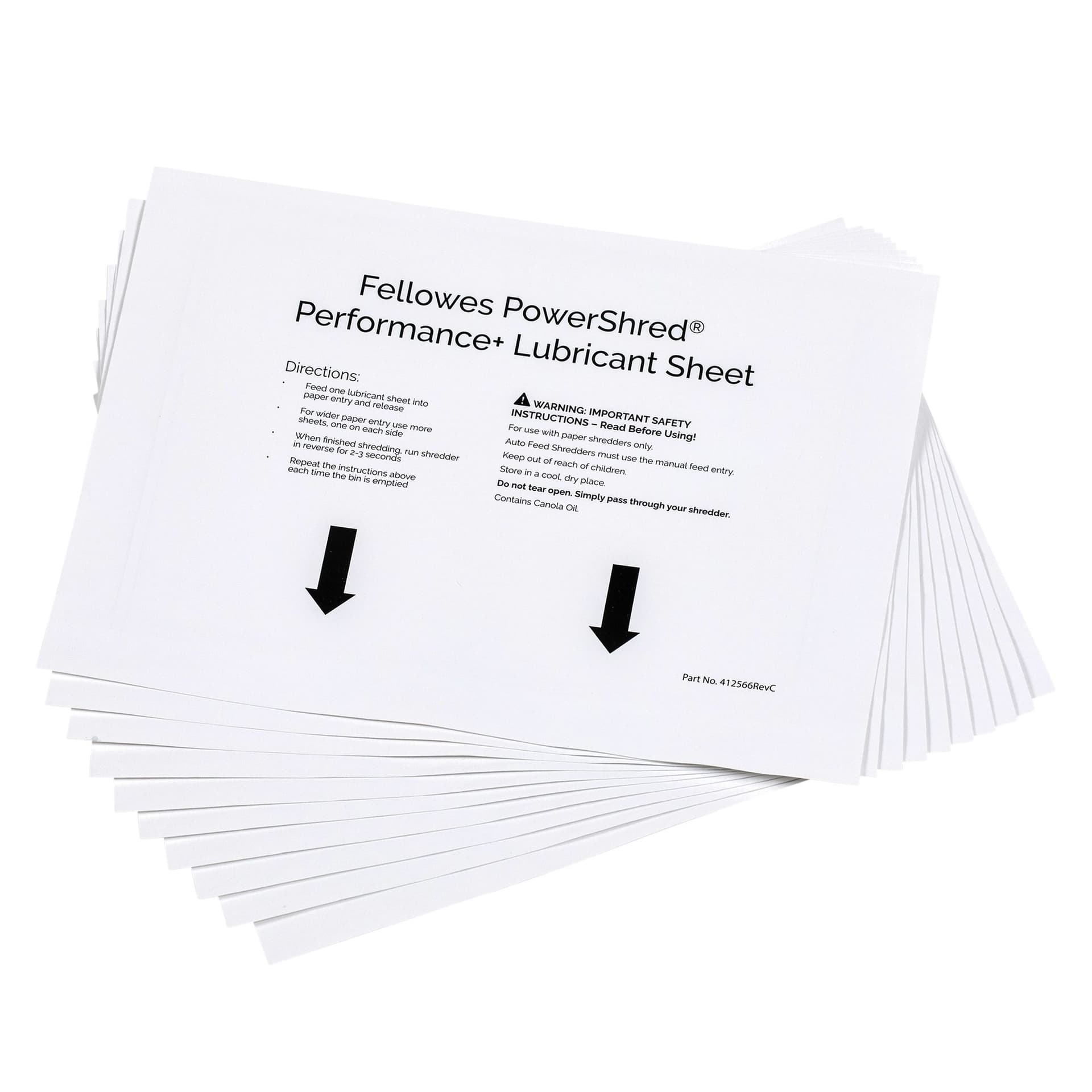 Olievellen voor papiervernietiger Fellowes Powershred Performance+ 10 vel